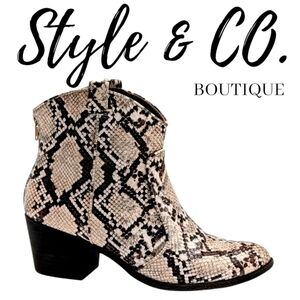 Style & Co MyKenna Western Ankle Booties